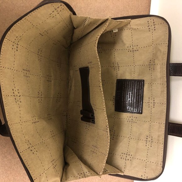 Moore & Giles Slim Portfolio Briefcase Brown Leather NEW with dust bag - Picture 10 of 12